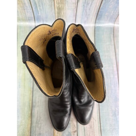 Justin Black Cowboy Boots Women's Size 8.5 Western Cowgirl Vintage USA - Picture 8 of 8